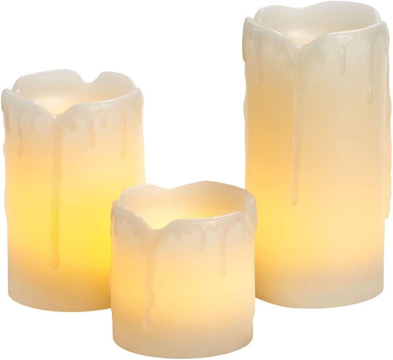 The Decor Affair Smokeless Dripless Eco Friendly Home d�cor LED Candle Lights Pack of 3 Candle (White, Pack of 3).