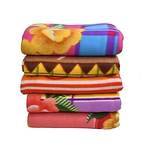 Bava Blanket Collection Soft Warm Fleece Material for Single Bed Assorted Multicolour