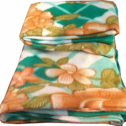 TRUE VALUA Printed Fleece Blanket for Winer (Green, Single)