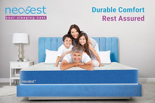 NEOBEST Mattress | 10 Years Warranty DDQ75668 Orthopaedic Deluxe Dual Mattress, Bonded Foam Mattress, 8 Inch Bed Mattress, Queen Bed Mattress (75X66X8 Inches)