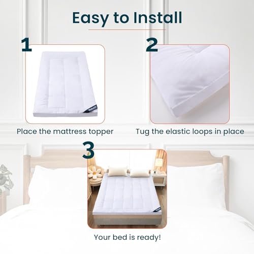 Urbane Home Mattress Topper/Padding|Mattress For Comfortable Sleep 3 x 6.5 Feet|WHITE