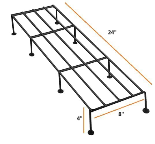 Kraft Seeds by 10CLUB Metal Stand for Plants |Plant Stands|Plant Stand for Balcony | Rectangular Metal Plant Stand|Pot Stand|Flower Pots – 60 cm (Set of 4) for Indoor & Outdoor Use Home and Garden