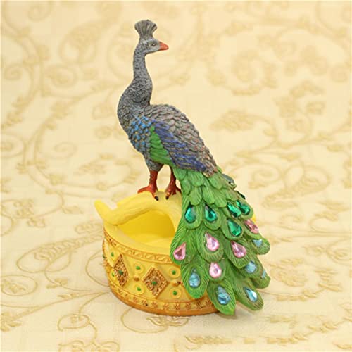 MYADDICTION European Style Peacock Ashtray Ash Tray Holder for Home Decor Gifts