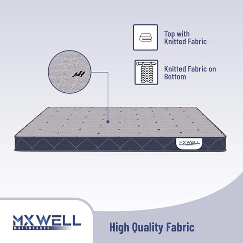 MXWELL Ortho Plus 5 inch Single High Density (HD) Foam & High Resilience (HR) Foam Mattress (L x W: 72 inch x 30 inch)