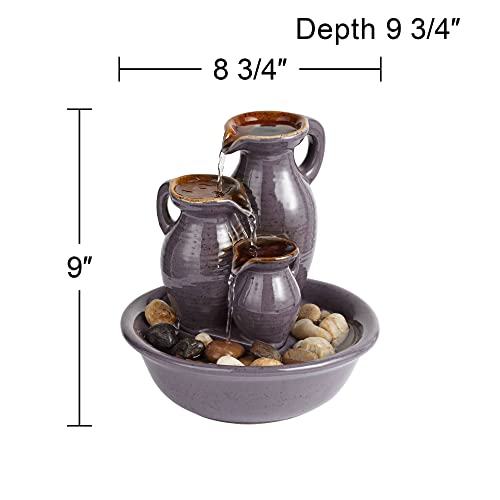 Triple Jug Indoor-Outdoor Tabletop Fountain by John Timberland