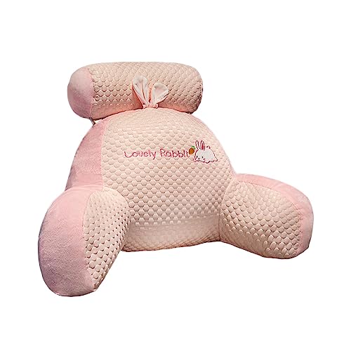 CLUB BOLLYWOOD® Lumbar Pillow Washable Embroidery Waist Rest Cushion for Bedroom Sofa Office Pink L | Home D?©cor | Pillows | Pillows | Pillows | 1 Plush Pillow