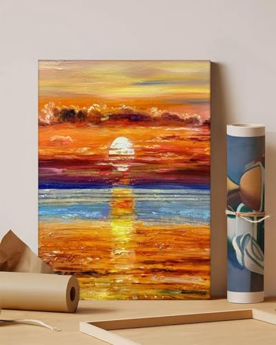 GADGETS WRAP Canvas Gallery Wrap Framed for Home Office Studio Living Room Decoration (11x14inch) - The Setting Sun 01