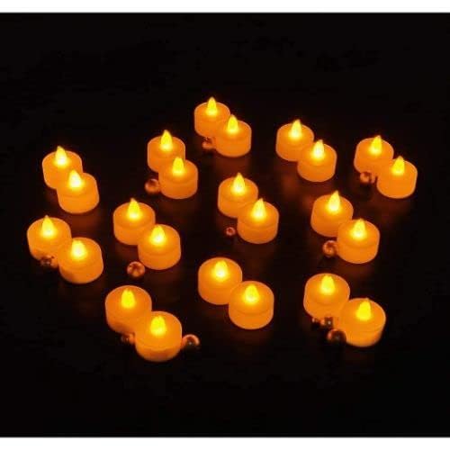 YOPRAM Flameless Tea Light Candles, Battery Powered Operated LED Candles Light Diwali Decoration Diya Lights for Home Office Decoration