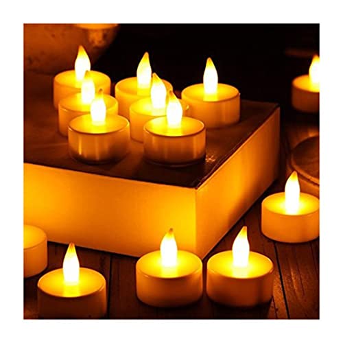 Buy for Happiness Decor Tealight Mini LED Candles | LED Tealight Candle | Ultra Bright Amber Yellow Light Flameless & Smokeless Candles (Set of 120 pcs) Made in India