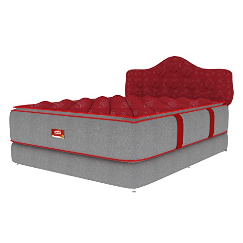 Coir FIT Euphoria Normal Top 8' Inch Double Size Bonell Spring Mattress (72X48X8, RED)