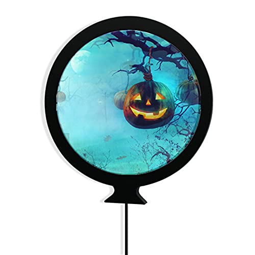 CALANDIS LED Wall Mirror Bathroom Mirrors with Light 24CM Round Decorative Halloween