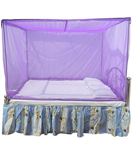 Divayanshi Purple Mosquito Net for Single Bed/Double Bed, 3x6.5 Insect Protection Net