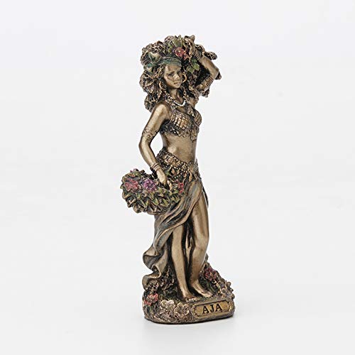 Veronese Design 3 3/4 Inch Aja Santeria Orisha of Forest and Herbs Hand Cast Resin Painted Bronze Finish Statue Home Decor