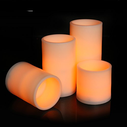 SECRET DESIRE SDR Set of 4 Pieces Flameless LED Candle Decorative Battery Candle for Candlelight Dinner