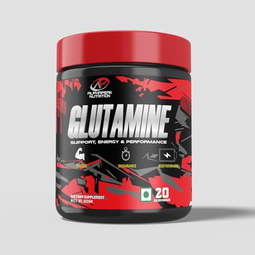 Alphapeak Nutrition 100% Pure L-Glutamine | Glutamine Powder, Amino Acid | Post Workout Supplement for Muscle Growth & Recovery - (100)