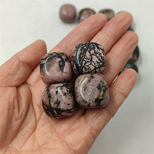 WGPHD Meditation Home 1pc Natural Rhodonite Cubic Cube Tumbled Stone Polished Quartz Crystal Gemstone Reiki