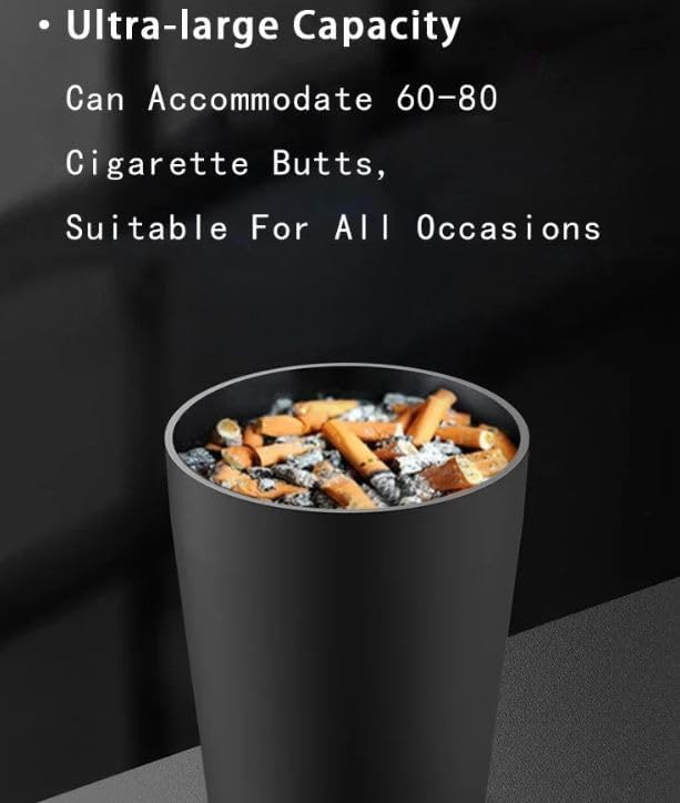 Cyrox Indoor Outdoor Travel Car Smokers Ashtray for Car Cup Holder, Windproof Smell Proof Detachable Portable Car Ashtray With Water Tank (1Pcs)