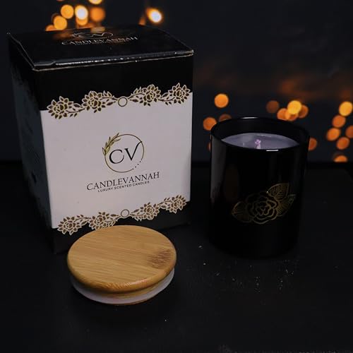 CANDLEVANNAH Aroma Scented Soy Wax Customize Wooden Candle,280gm, 30+ Hrs| Luxury Aroma Therapy Wooden Design | Scented Candles for Home Decor Gift Set Customize Colour & Scent