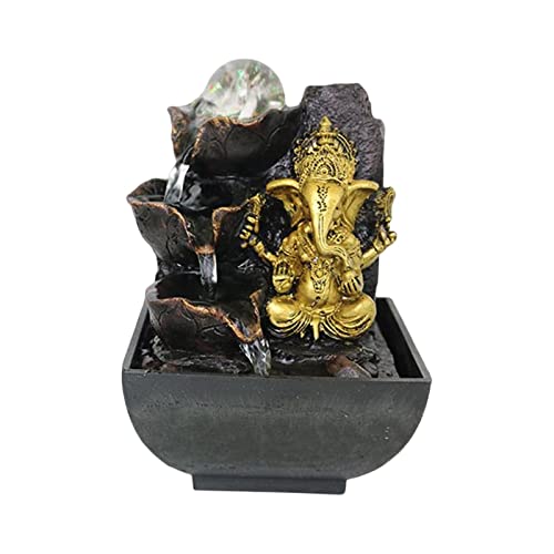 BNF Ganesha Statues Indoor Tabletop Fountain Collectibles Decorative Gift 13cmx13cmx18cm