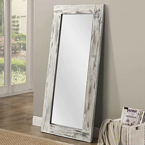 The Zara Enterprises Wooden Mirror Frame Colour Antique White White Size 24×58 only Frame Without Mirror Something is Different