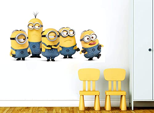 Sticker Cart™ Minions Teases Sticker (Size :- 76 X 41 cm) | Wall Sticker for Living Room/Bedroom/Office and All Decorative Stickers