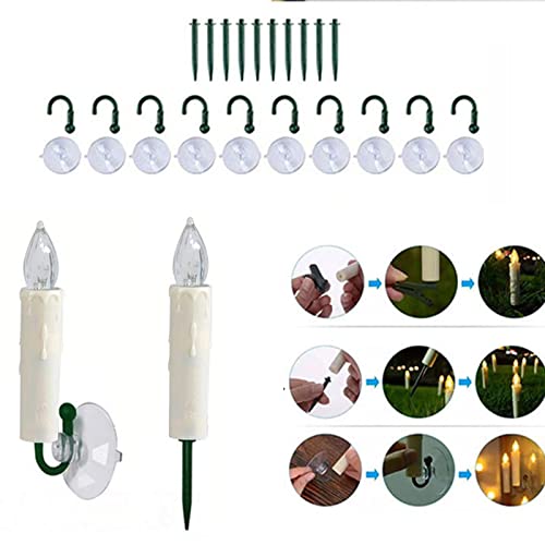 ATORSE® 10 Pieces Led Candles Battery Operated Candle Lights for Window Ground Party