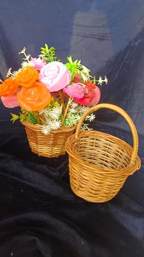 Sudha hast udhyog soywax candle Flower Bouquet with beautiful basket.