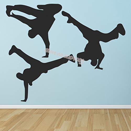 Gadgets Wrap Three Boys Street Dancing Wall Sticker Breakdance for Music Dancing Wall Decal Mural Vinyl Sticker (56cm x 68cm)