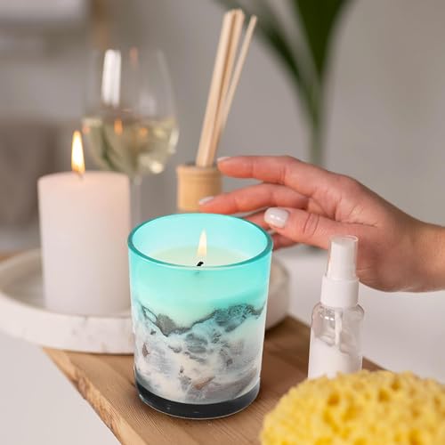 Urbane Home Scented Candles | Fragrance Candles | Candles for Wedding | Candles for Bedroom | Birthday Candles | Valentines Day Gifts Candles | DY-230706C | Green & White