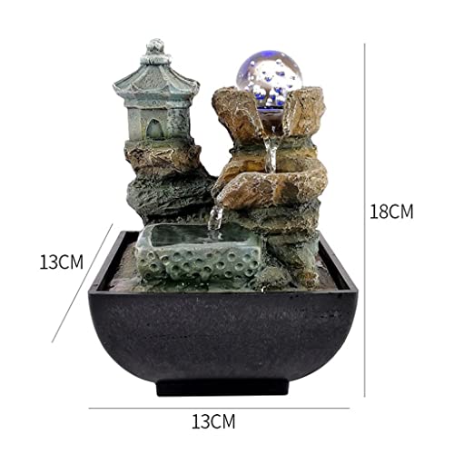 CALANDIS® Water Fountain with Led Lights Desktop Fountain Home Decor Ornament Style 2 | 1 Piece Desktop Water Fountain