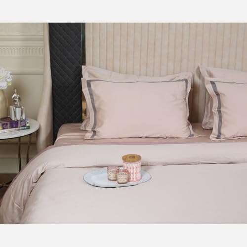 Etonner Audley Bold Border Cashew Double Bed Sheet