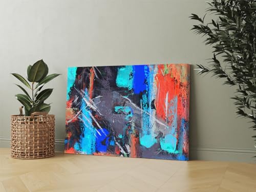 GADGETS WRAP Canvas Gallery Wrap Framed for Home Office Studio Living Room Decoration (17x11inch) - Serenity In Chaos Abstract