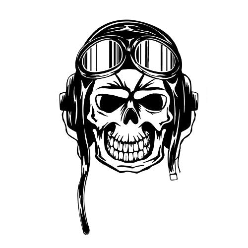 GADGETS WRAP Wall Decal Vinyl Sticker Wall Decoration - Skull Pilot Graphic