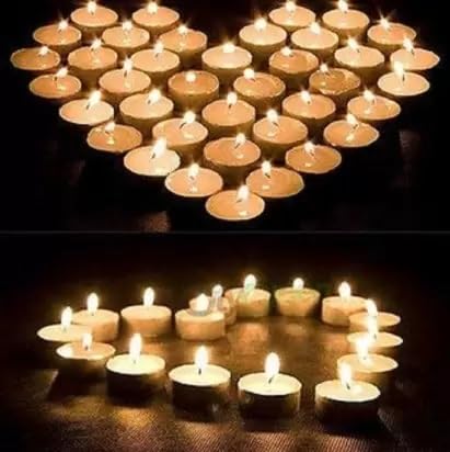 Sesonby 200 Tealight Candles Diwali Candles katori Candles Candles for Home Decorations Unscented Smokeless