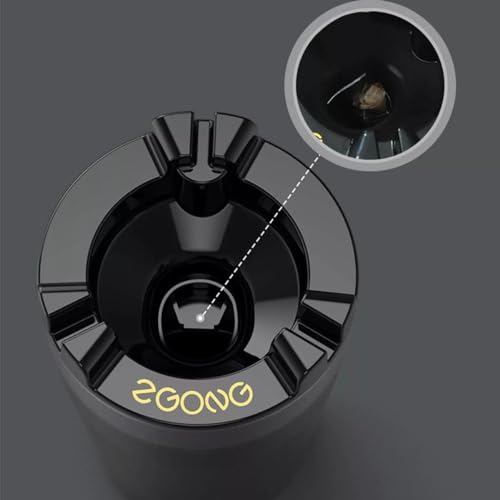 SAKRIMAL Ashtray with Water Tank, Stainless Steel Outdoor Portable Smell Proof Smokeless Ash Tray, Cigarette Smoke Travel Remover for Outdoor Travel or Home Office
