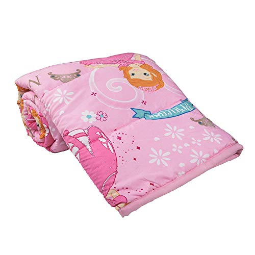 Adore u Princess Cartoon Character Kids Single Bed Reversible AC Dohar/Blanket (Microfiber,Multicolor)