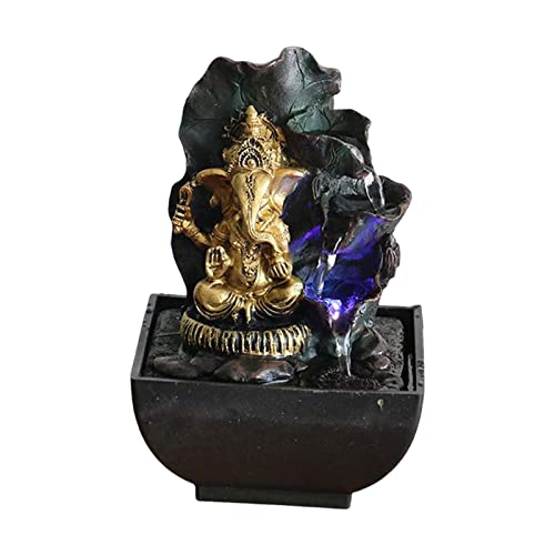 BNF Ganesha Statues Indoor Tabletop Fountain Collectibles Decorative Gift 13cmx13cmx19cm