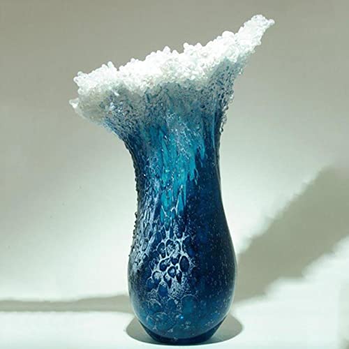 ATORSE® Resin Sea Wave Flower Vase Furnishing Home Desktop Cabinet Decoration 30Cm