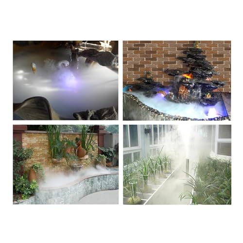 CALANDIS® Ultrasonic Mist Maker Fogger Ornament 12 Led for Fish Tank Birdbath Sink Pot