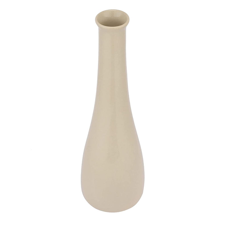 The Decor Lane Ceramic Handcrafted bottle shaped Flower vase (Long Neck) 13 Inches