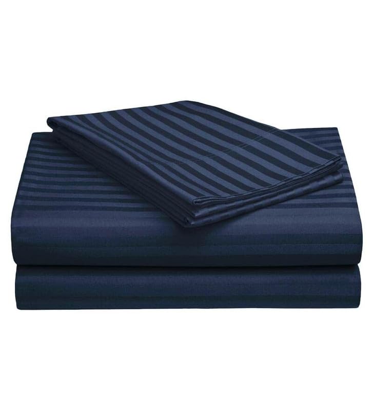 Cool Dealzz Double Bedsheets and 2 Pillow Covers Cotton 220 TC Bedsheet (95x95) (Pillow Covers 17x27 Inches (Blue)