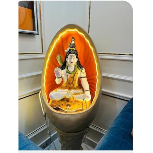 Shawshank 52 Inch Bhagwan Shiv Water Fountain with Stand for Indoo Garden Home Decor Shivling Water Fountain