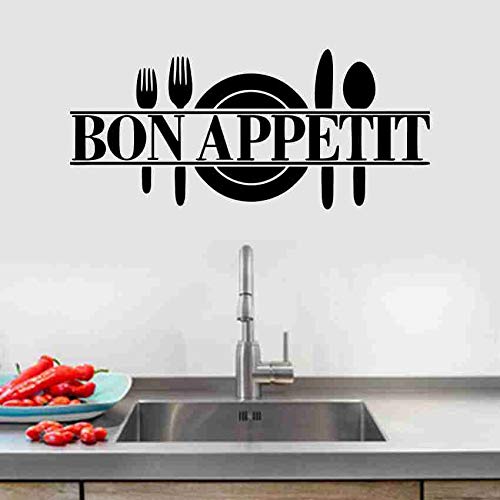 KREEPO Bon Appetit- Wall Sticker for Cafe, Restaurants, Kitchen Wall Stickers Stylish Kitchen Art