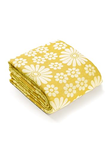 Zoom CHITKI (Gauze 2 Layer Fabric) Cotton Bed Cover/Comforter/Cotton Blanket, 90x100 Queen or 100x108 King. Soft & Breathable, Suitable for All Seasons. No Pillow Covers