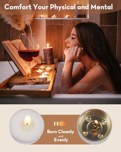 Ashlux Tea Lights Candles 100 Pack[Long Burning 4-5 Hours][Burn Clean] Unscented White Tealight Candles Small Mini Tea Candles White Bulk Tea Light Candles for Wax Melt Warm