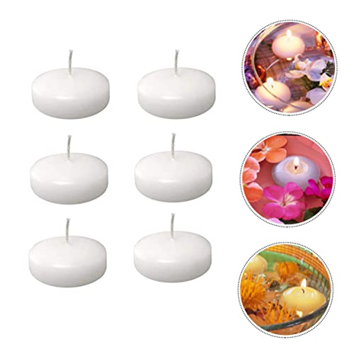 Zerodeko 24pcs Smokeless Candle Flower Candles Candle Unscented Candles Tealight Candle Nativity Ornaments Mini Paraffin Disc White