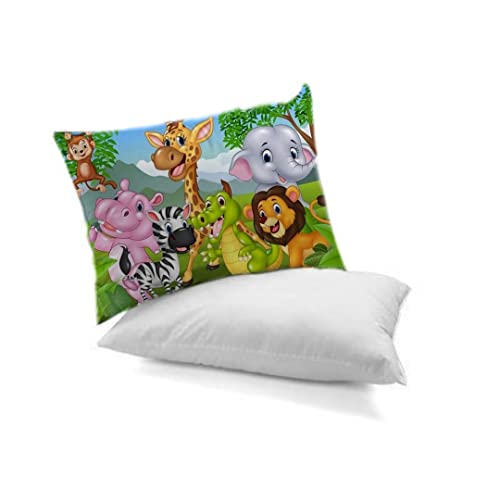 ZAVEZA - Home Kart Pillow with Soft Velvet Pillowcase- 12" x 18" - 1 Month to 5 Years - Baby Pillows for Sleeping, Kids Pillow for Girls & Boys Unicorn Animal Pattern - Set of 1