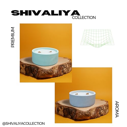 Shivaliya Collection High-Strength Concrete Round Shape Candle Jar with Aroma Fragrance | Premium Scented Soy Wax Fill | 20-25 Hr Burn Time | Home Decor Item | Gifts for Memorable - (Large, Green)