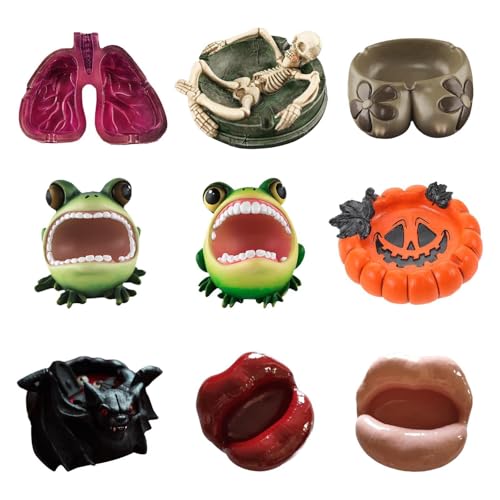 Ashtray Statue Office Unique Collectible Tabletop Crafts Figurine Decoration 14x10.5 cm Lung Shape|Home & Garden |1 Creative Ashtray Sculpture