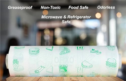 OFIXO 9 Meters Food Wrap/Food Wrapping Paper Roll - Premium Non-Stick Butter Wrapping Paper. Food Wrapping Paper